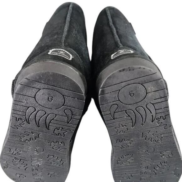 Bearpaw Shoes Women 9 Boot Winter Tall Emma Leather Sheepskin Warm Comfort Black - Picture 12 of 16